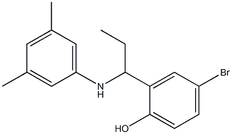 4-bromo-2-{1-[(3,5-dimethylphenyl)amino]propyl}phenol Struktur