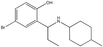 4-bromo-2-{1-[(4-methylcyclohexyl)amino]propyl}phenol Struktur