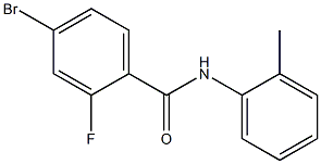 4-bromo-2-fluoro-N-(2-methylphenyl)benzamide Struktur