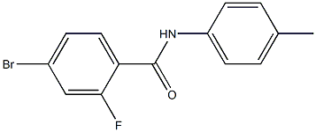 4-bromo-2-fluoro-N-(4-methylphenyl)benzamide Struktur