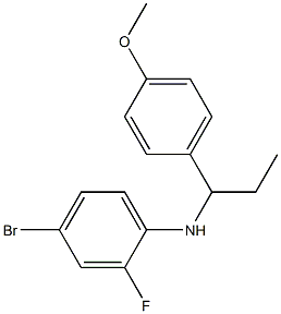 4-bromo-2-fluoro-N-[1-(4-methoxyphenyl)propyl]aniline Struktur