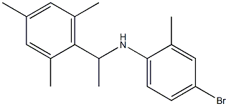 4-bromo-2-methyl-N-[1-(2,4,6-trimethylphenyl)ethyl]aniline Struktur