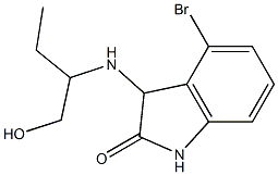 4-bromo-3-[(1-hydroxybutan-2-yl)amino]-2,3-dihydro-1H-indol-2-one Struktur