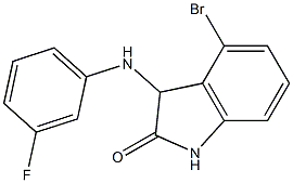 4-bromo-3-[(3-fluorophenyl)amino]-2,3-dihydro-1H-indol-2-one Struktur