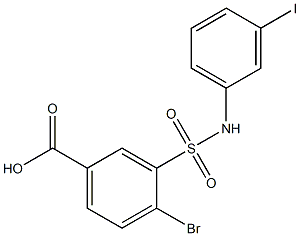 4-bromo-3-[(3-iodophenyl)sulfamoyl]benzoic acid Struktur