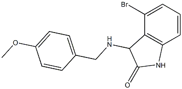 4-bromo-3-{[(4-methoxyphenyl)methyl]amino}-2,3-dihydro-1H-indol-2-one Struktur