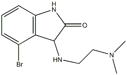 4-bromo-3-{[2-(dimethylamino)ethyl]amino}-1,3-dihydro-2H-indol-2-one Struktur