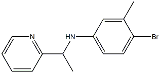 4-bromo-3-methyl-N-[1-(pyridin-2-yl)ethyl]aniline Struktur