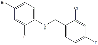 4-bromo-N-[(2-chloro-4-fluorophenyl)methyl]-2-fluoroaniline Struktur