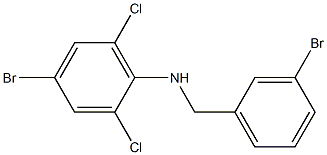 4-bromo-N-[(3-bromophenyl)methyl]-2,6-dichloroaniline Struktur