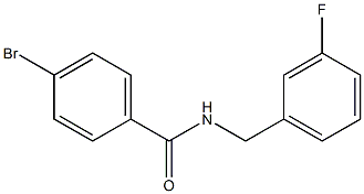 4-bromo-N-[(3-fluorophenyl)methyl]benzamide Struktur