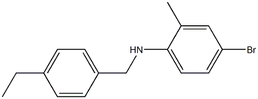 4-bromo-N-[(4-ethylphenyl)methyl]-2-methylaniline Struktur