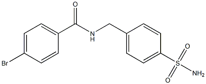 4-bromo-N-[(4-sulfamoylphenyl)methyl]benzamide Struktur