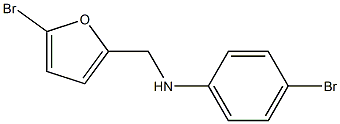 4-bromo-N-[(5-bromofuran-2-yl)methyl]aniline Struktur