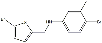 4-bromo-N-[(5-bromothiophen-2-yl)methyl]-3-methylaniline Struktur