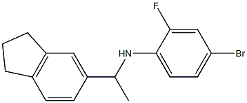 4-bromo-N-[1-(2,3-dihydro-1H-inden-5-yl)ethyl]-2-fluoroaniline Struktur