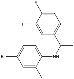 4-bromo-N-[1-(3,4-difluorophenyl)ethyl]-2-methylaniline Struktur