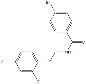 4-bromo-N-[2-(2,4-dichlorophenyl)ethyl]benzamide Struktur