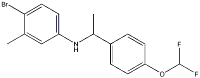 4-bromo-N-{1-[4-(difluoromethoxy)phenyl]ethyl}-3-methylaniline Struktur