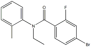 4-bromo-N-ethyl-2-fluoro-N-(2-methylphenyl)benzamide Struktur