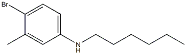 4-bromo-N-hexyl-3-methylaniline Struktur