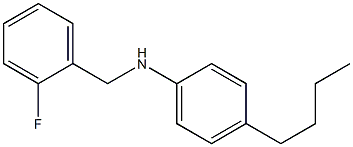 4-butyl-N-[(2-fluorophenyl)methyl]aniline Struktur