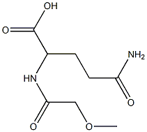 4-carbamoyl-2-(2-methoxyacetamido)butanoic acid Struktur