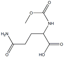 4-carbamoyl-2-[(methoxycarbonyl)amino]butanoic acid Struktur