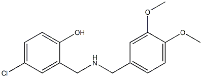 4-chloro-2-({[(3,4-dimethoxyphenyl)methyl]amino}methyl)phenol Struktur