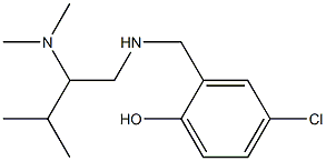 4-chloro-2-({[2-(dimethylamino)-3-methylbutyl]amino}methyl)phenol Struktur