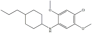 4-chloro-2,5-dimethoxy-N-(4-propylcyclohexyl)aniline Struktur