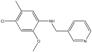 4-chloro-2-methoxy-5-methyl-N-(pyridin-3-ylmethyl)aniline Struktur