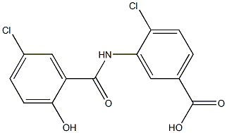 4-chloro-3-[(5-chloro-2-hydroxybenzene)amido]benzoic acid Struktur