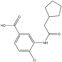 4-chloro-3-[(cyclopentylacetyl)amino]benzoic acid Struktur