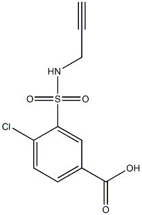 4-chloro-3-[(prop-2-ynylamino)sulfonyl]benzoic acid Struktur