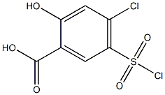 4-chloro-5-(chlorosulfonyl)-2-hydroxybenzoic acid Struktur