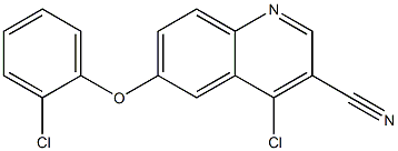 4-chloro-6-(2-chlorophenoxy)quinoline-3-carbonitrile Struktur