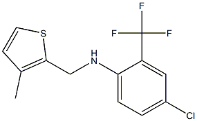 4-chloro-N-[(3-methylthiophen-2-yl)methyl]-2-(trifluoromethyl)aniline Struktur