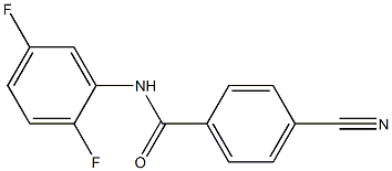 4-cyano-N-(2,5-difluorophenyl)benzamide Struktur