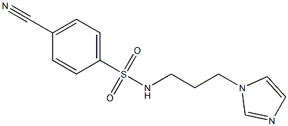 4-cyano-N-[3-(1H-imidazol-1-yl)propyl]benzene-1-sulfonamide Struktur