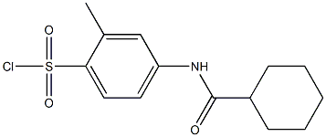 4-cyclohexaneamido-2-methylbenzene-1-sulfonyl chloride Struktur