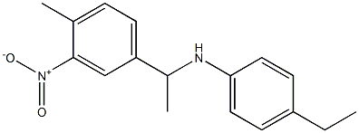 4-ethyl-N-[1-(4-methyl-3-nitrophenyl)ethyl]aniline Struktur