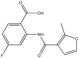 4-fluoro-2-[(2-methyl-3-furoyl)amino]benzoic acid Struktur