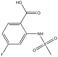 4-fluoro-2-[(methylsulfonyl)amino]benzoic acid Struktur