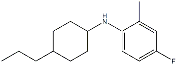 4-fluoro-2-methyl-N-(4-propylcyclohexyl)aniline Struktur