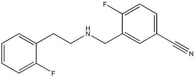 4-fluoro-3-({[2-(2-fluorophenyl)ethyl]amino}methyl)benzonitrile Struktur