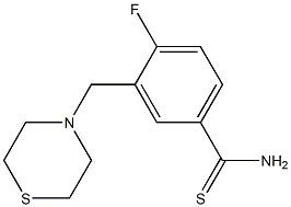 4-fluoro-3-(thiomorpholin-4-ylmethyl)benzene-1-carbothioamide Struktur