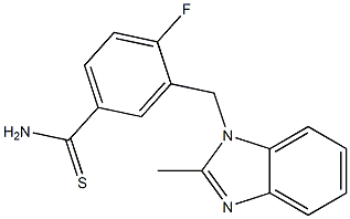 4-fluoro-3-[(2-methyl-1H-benzimidazol-1-yl)methyl]benzenecarbothioamide Struktur