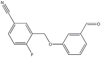 4-fluoro-3-[(3-formylphenoxy)methyl]benzonitrile Struktur