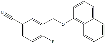 4-fluoro-3-[(naphthalen-1-yloxy)methyl]benzonitrile Struktur